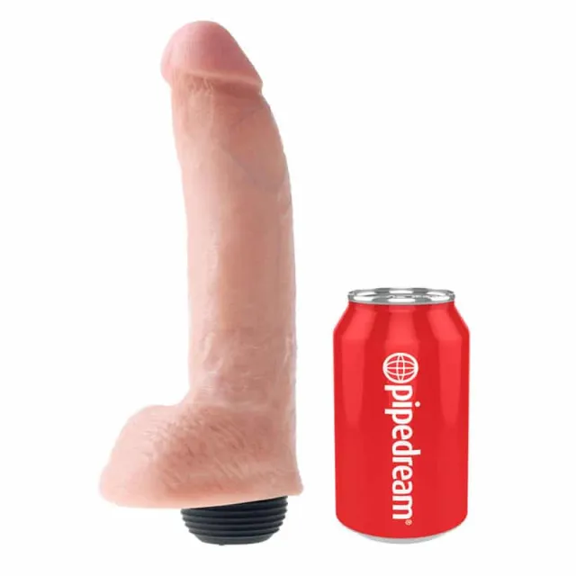 King Cock® Sprøjte Dildo med Kugler 23 cm