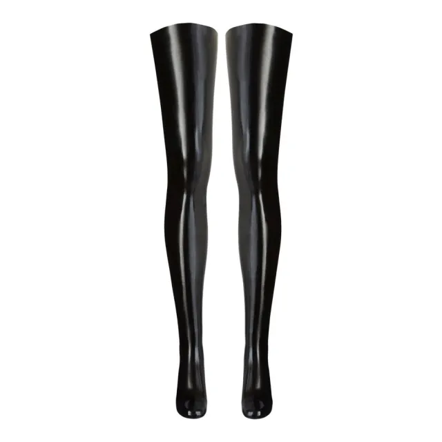 Latex strømper sorte-XS